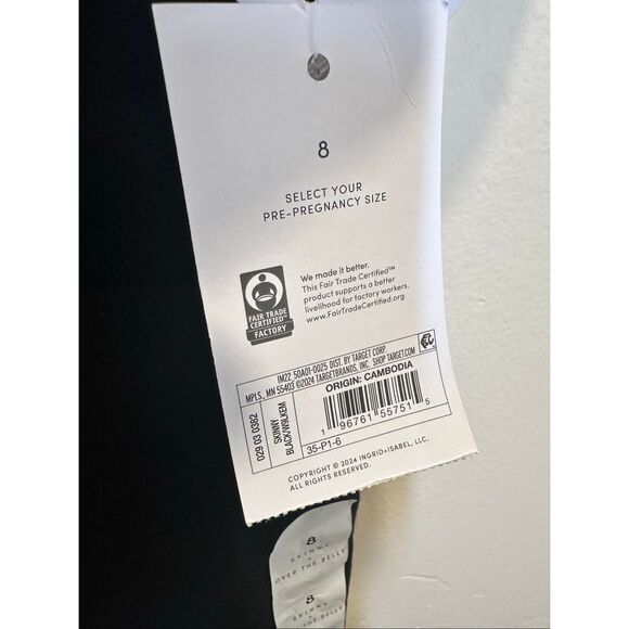 Ingrid & Isabel Black Over The Belly Skinny Maternity Jeans Size 8 - Picture 6 of 8